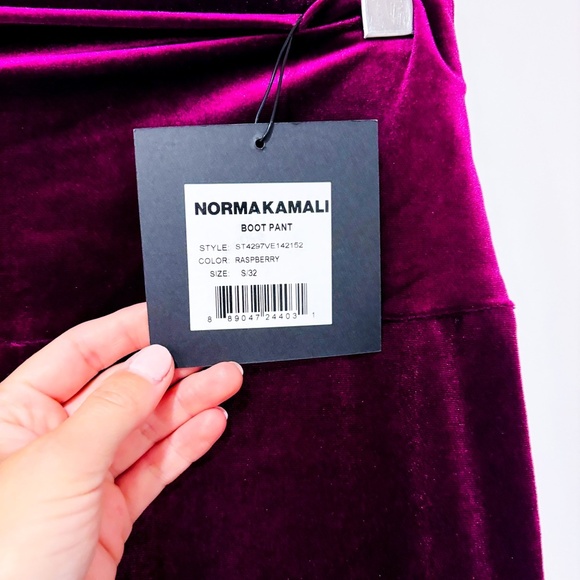 NORMA KAMALI Plum Purple Velvet Wide-Leg Pants | Small * - Picture 12 of 12